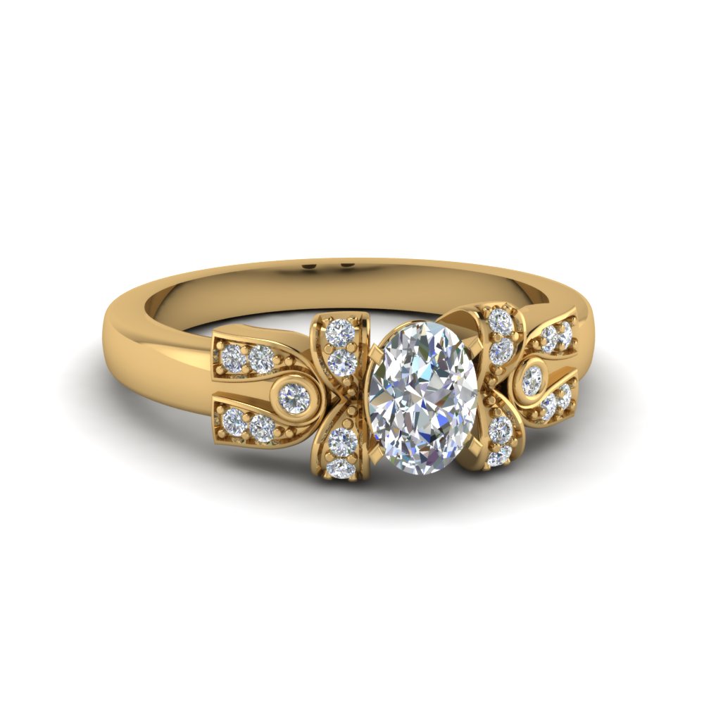 1/2 Carat Oval Diamond Engagement Ring For Women