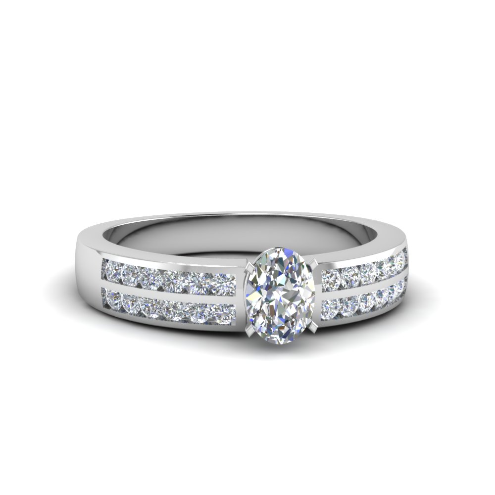 0.50 Ct. Oval Shaped Diamond Engagement Ring For Her