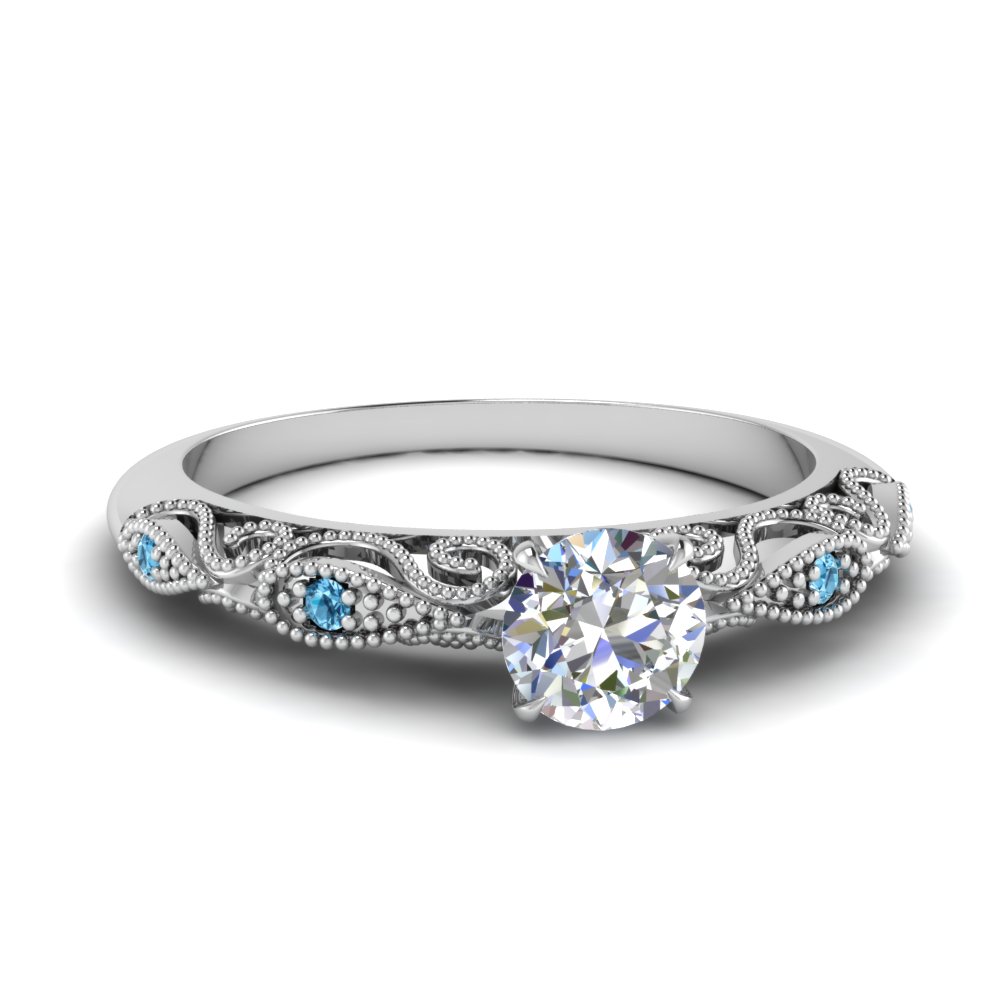 Paisley Diamond Engagement Ring