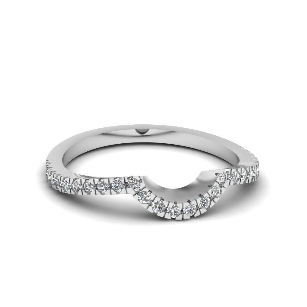 WOMENS 14K WHITE GOLD ETERNITY DIAMOND WEDDING BAND LADIES ...