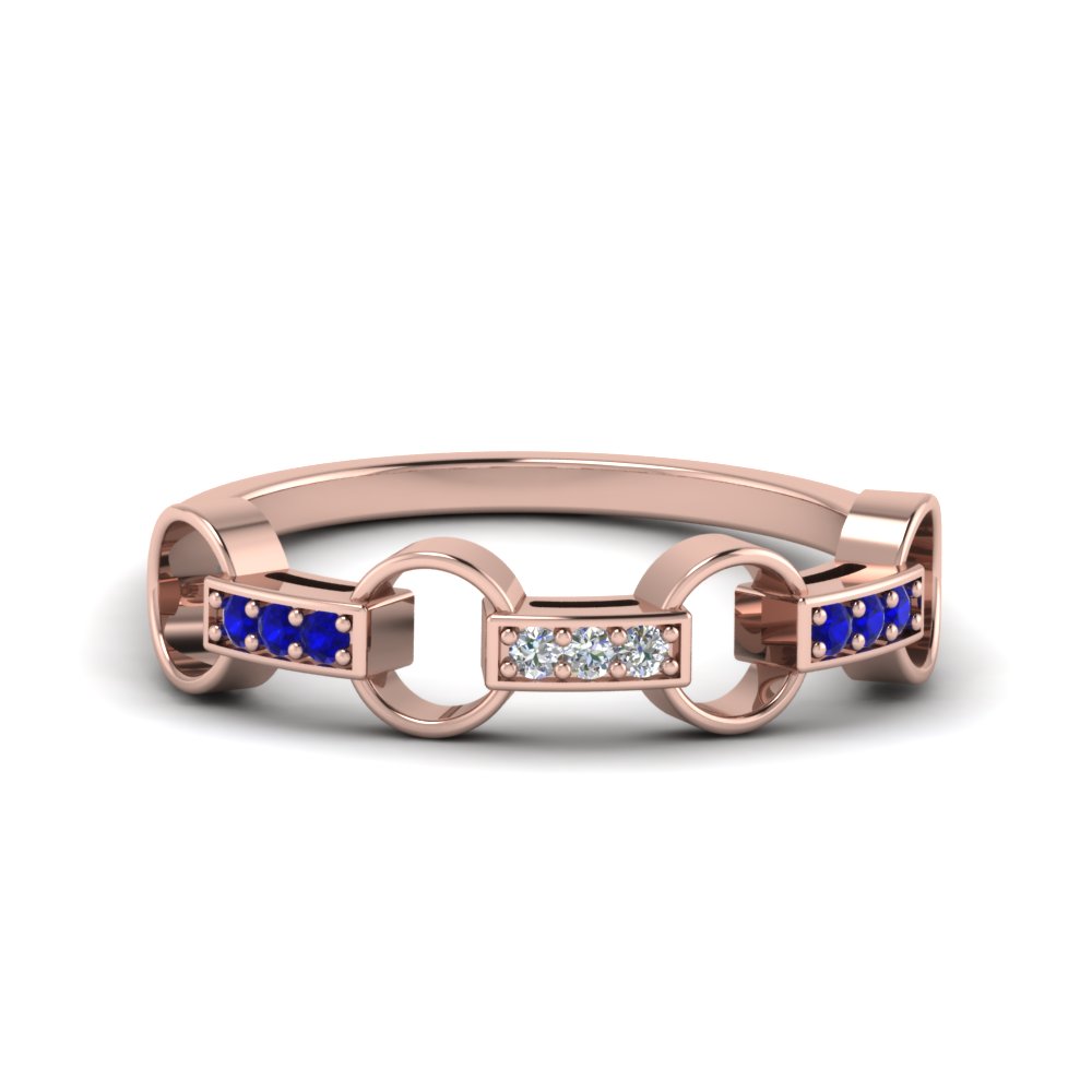 Blue Sapphire Wedding Bands For Her