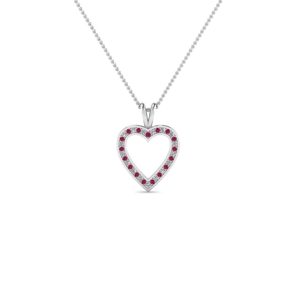Heart Pink Sapphire Pendant Necklace | Ecksand