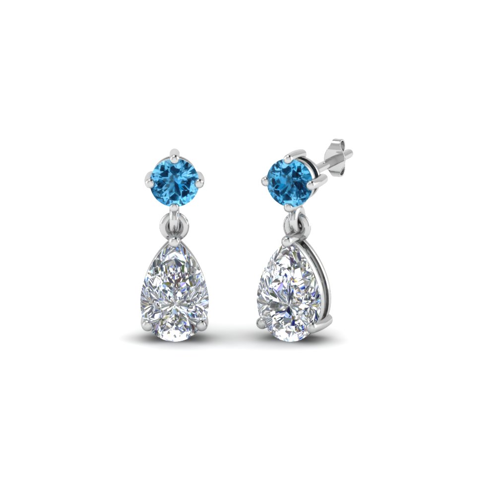 Pear Diamond Drop Earring Gift Pear Diamond Drop Earring Gift
