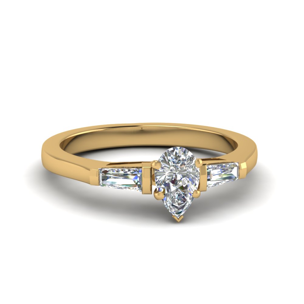 Pear & Baguette Diamond Ring