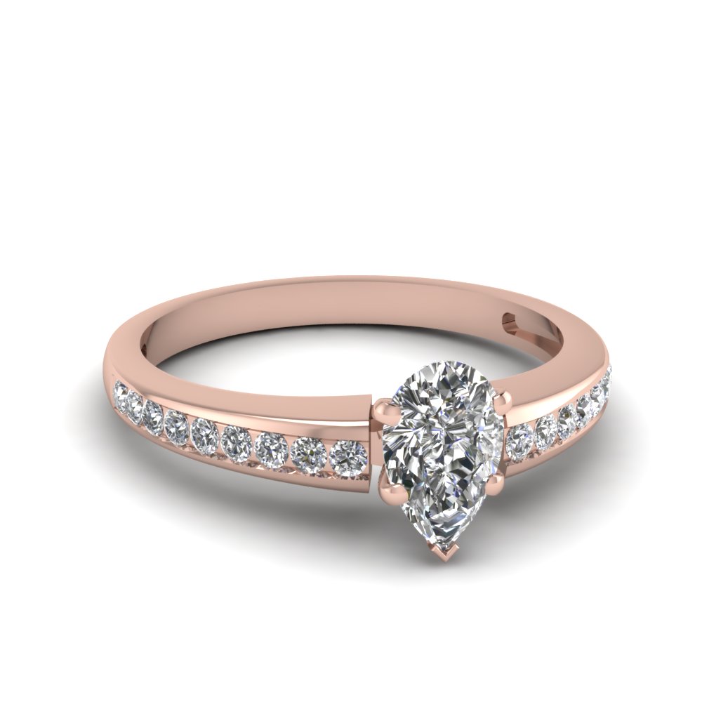 Pear Shaped Diamond Engagement  Rings