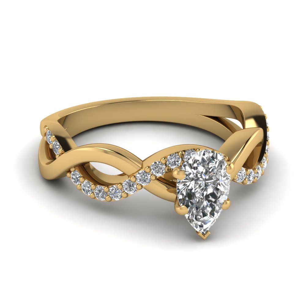 Pear Shaped Infinity Diamond Ring