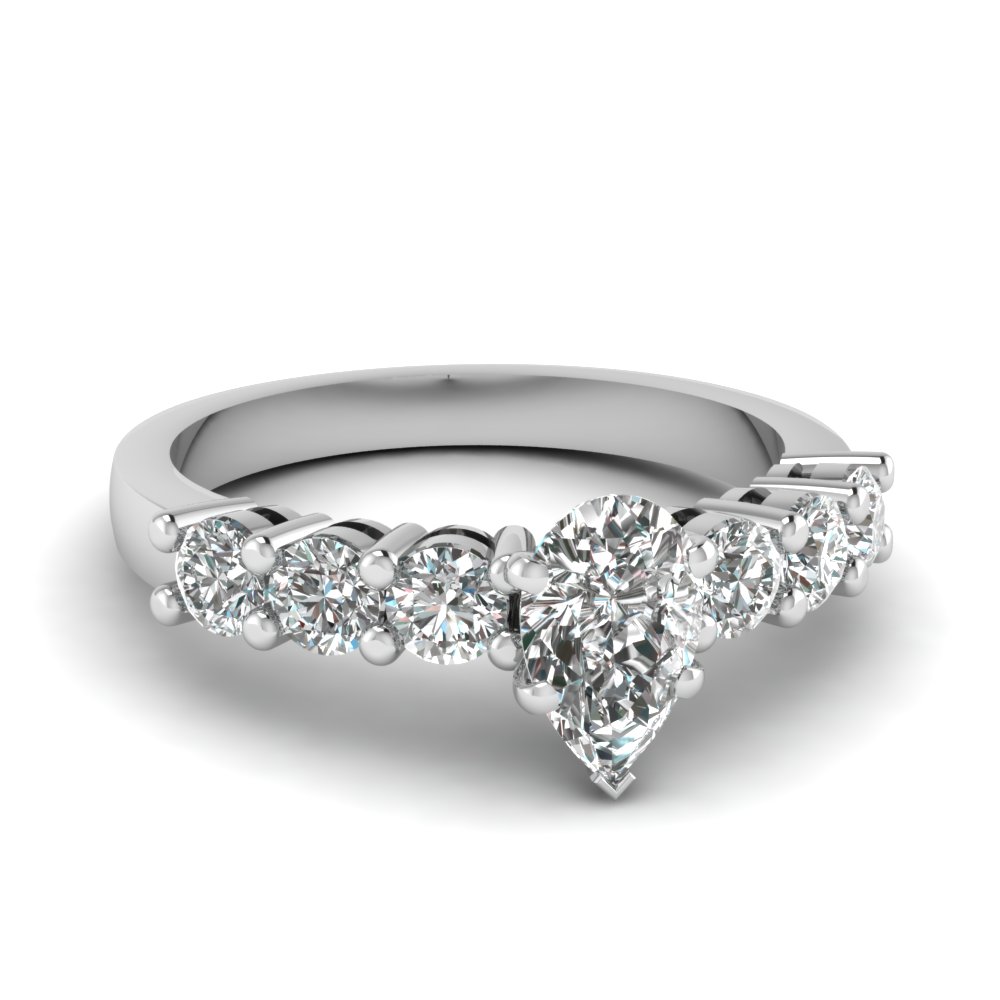 Beautiful 1 Carat Heart Shaped Diamond Engagement Ring With Violac 