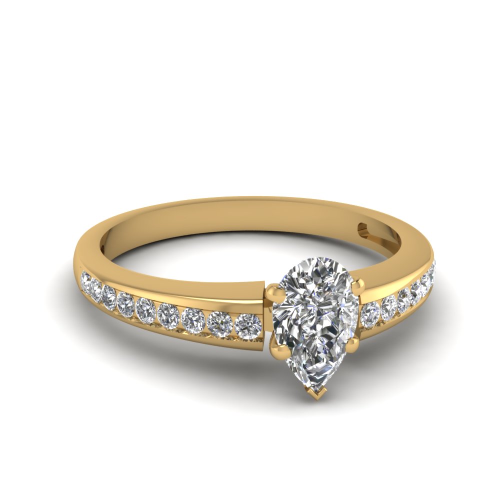 1/2 Carat Pear Shaped Diamond Ring For Her