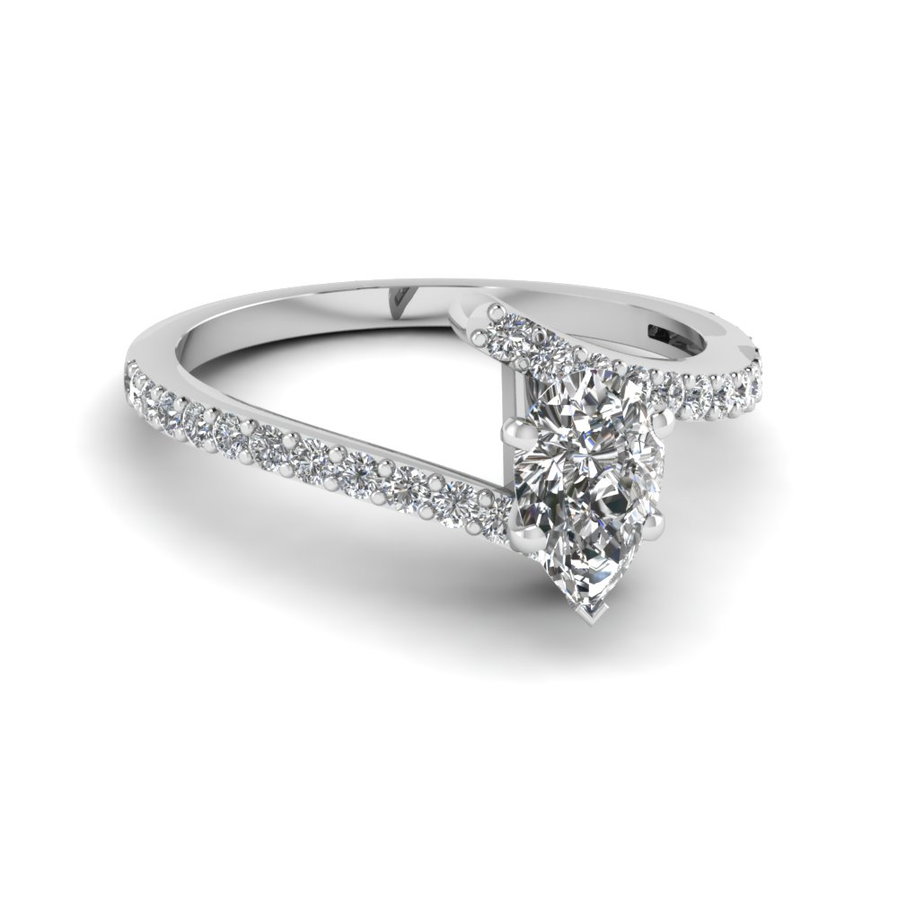 Pear Shaped diamond Engagement Ring In 950 Platinum | Fascinating Diamonds