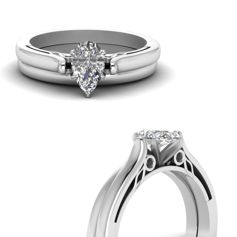 pear shaped cathedral wedding ring set with black diamond in FDENS2000PEGBLACKANGLE3 NL WG.jpg