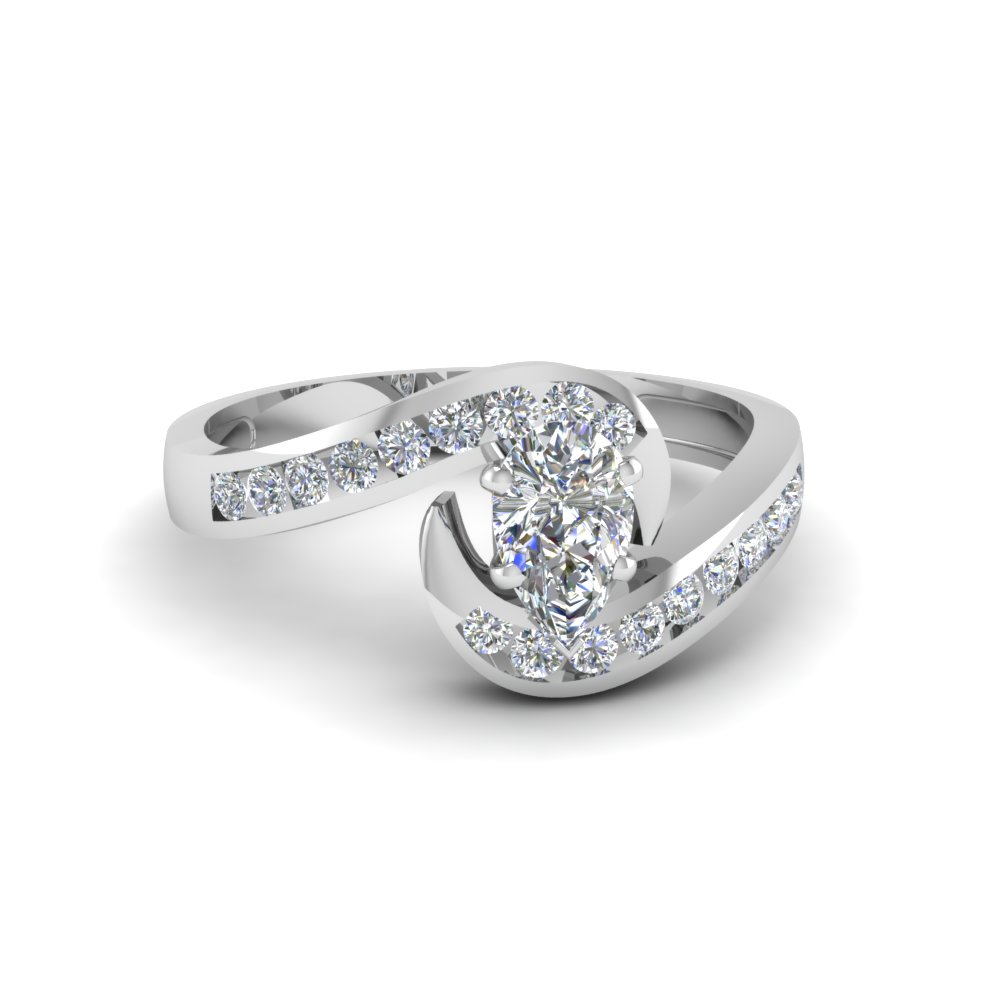 0.75 Ct. Pear Shaped Diamond Engagement Rings