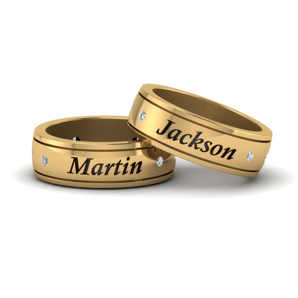 Couple Rings Gold Designs With Name 2024 | thoughtperfect.com