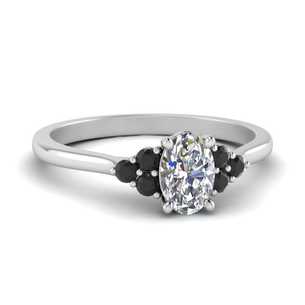 Cathedral Black Diamond Ring
