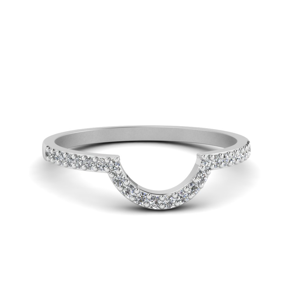 petite curved diamond wedding band in 950 Platinum FDENS3025B NL WG