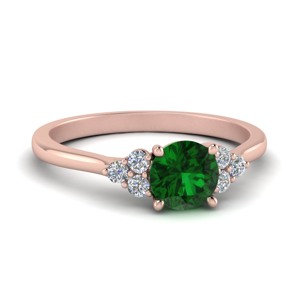 Petite Emerald Engagement Ring