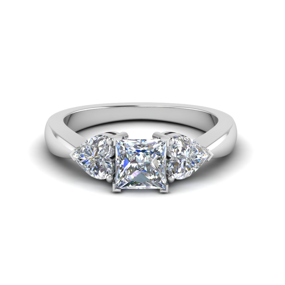 WFF 3.0 Carat Princess Cut Wedding Engagement Propose Anniversary Ring 