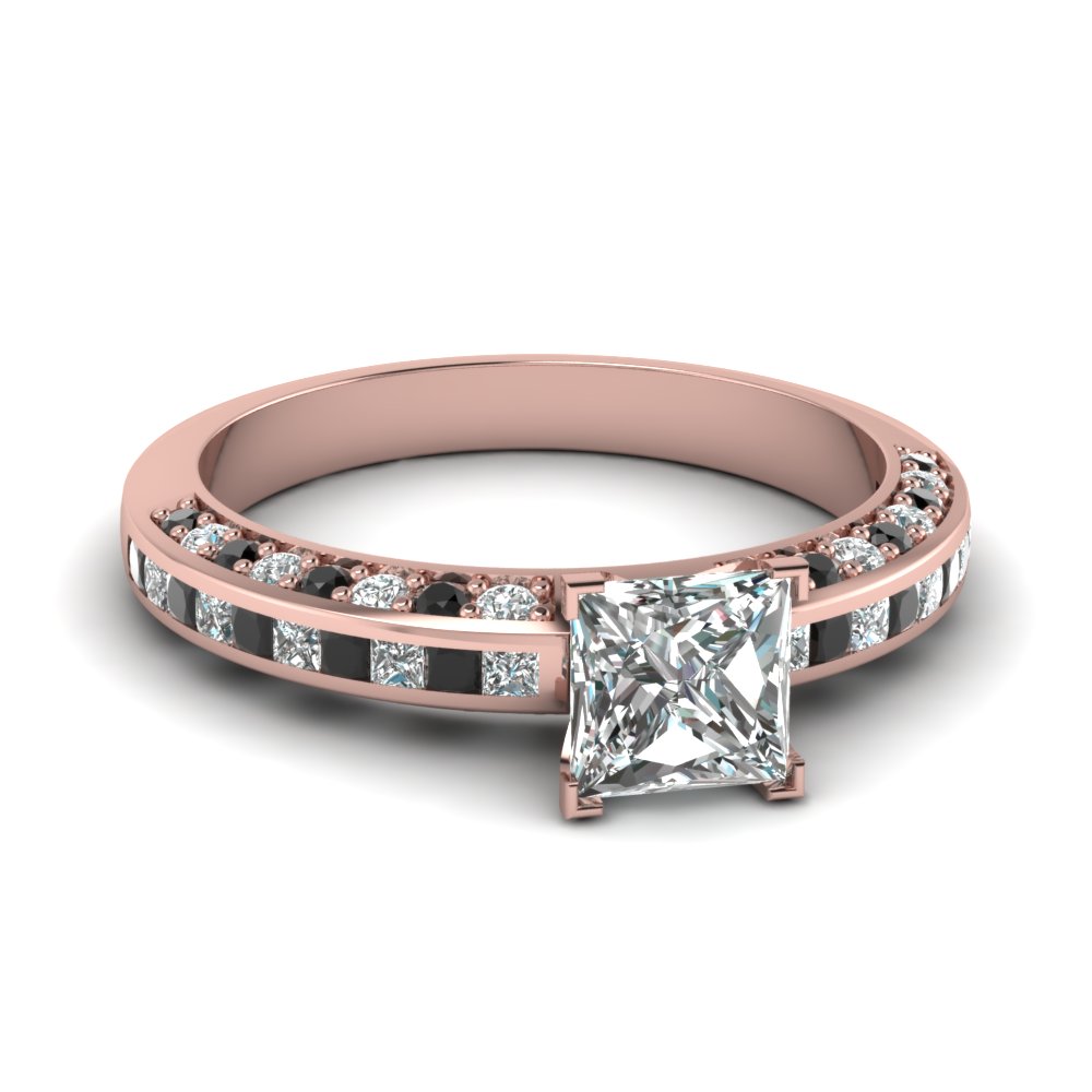 Princess Cut Accent Diamond Ring