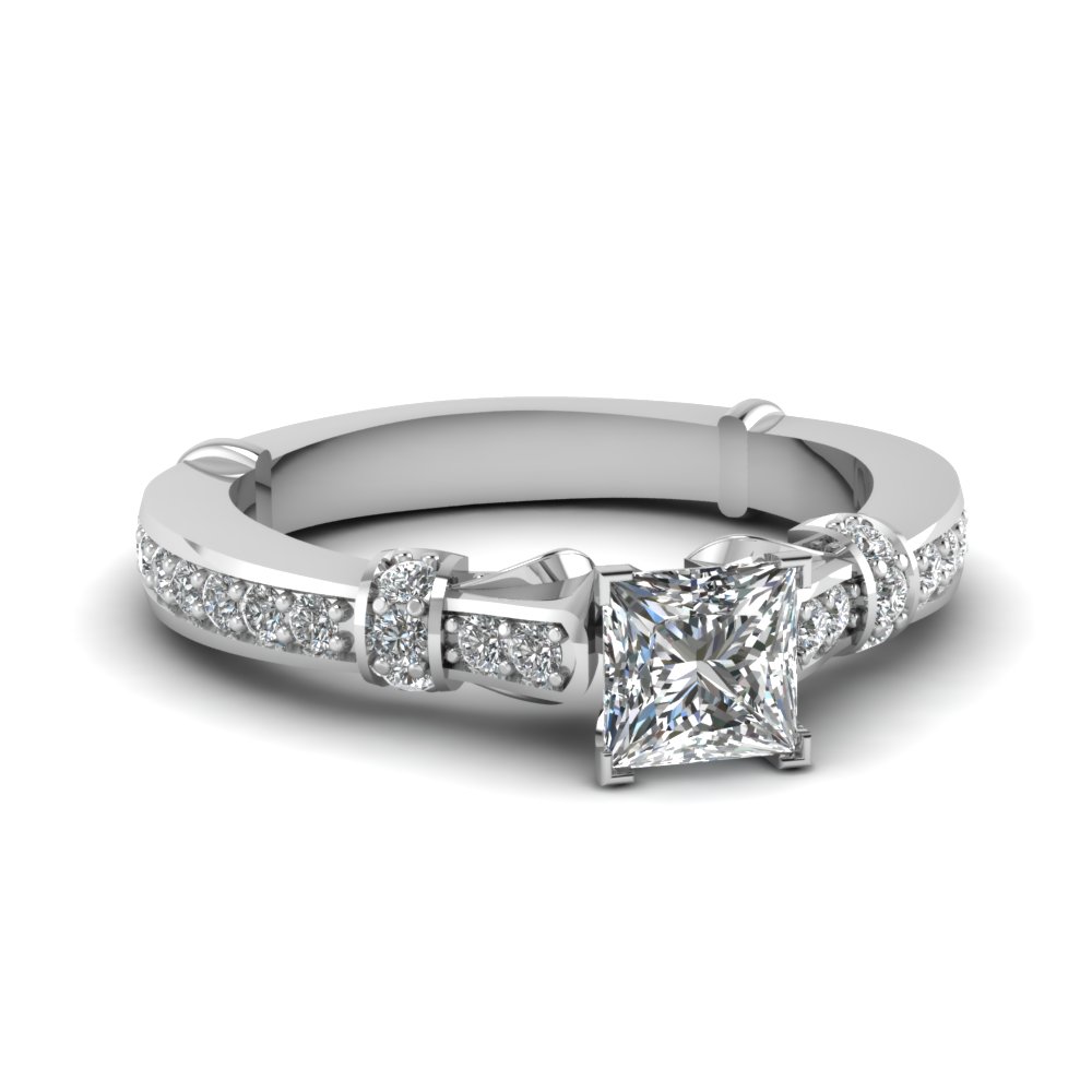 Oval Diamond Petite Wedding Ring In White Gold | Fascinating Diamonds