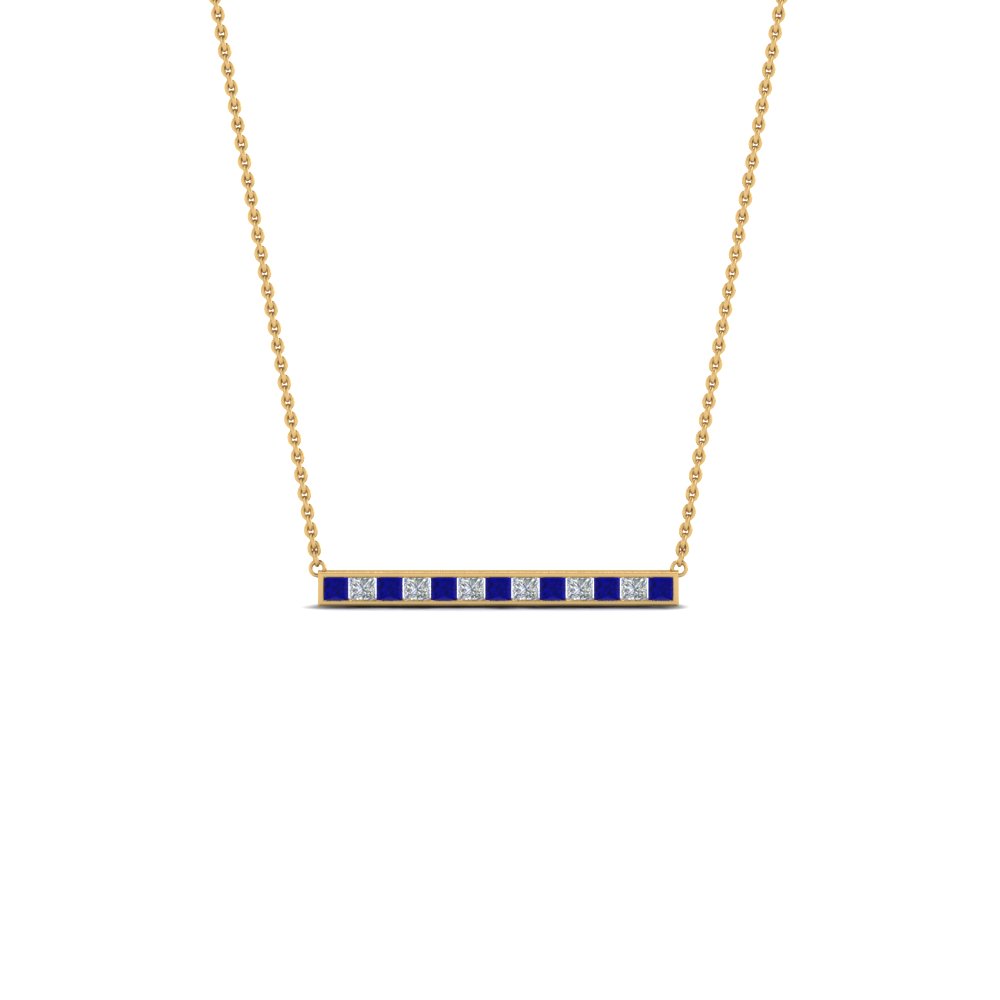 Sapphire bar store necklace