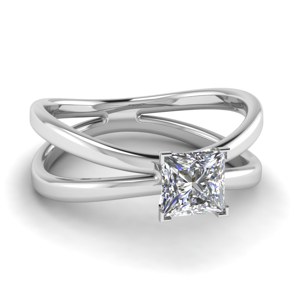 Shop Platinum Princess Cut Engagement Rings Online