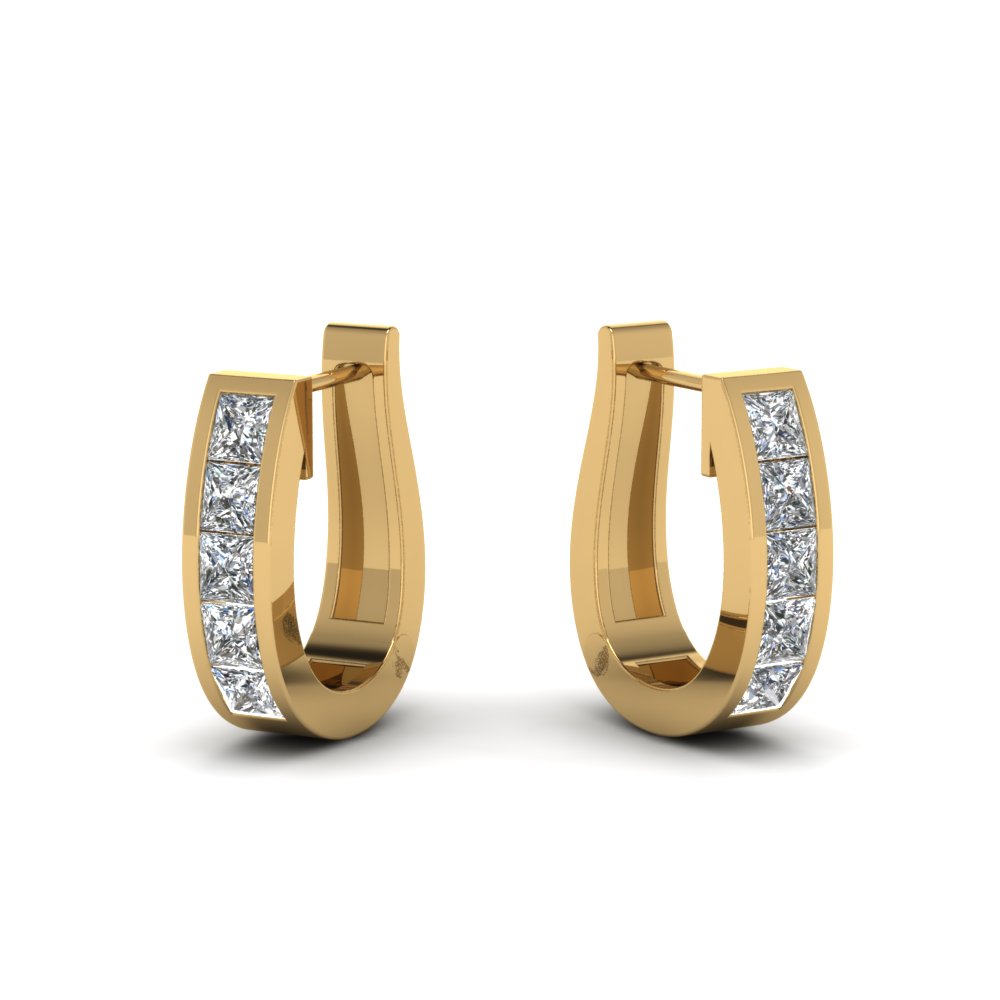 Huggie Diamond Hoop Earring In 14K Yellow Gold | Fascinating Diamonds