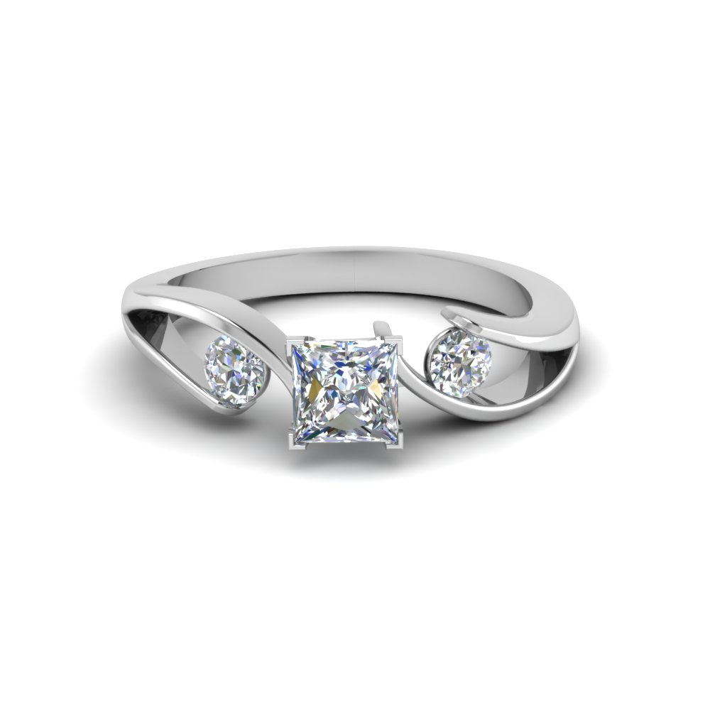 Diamond Tension Set Engagement Ring