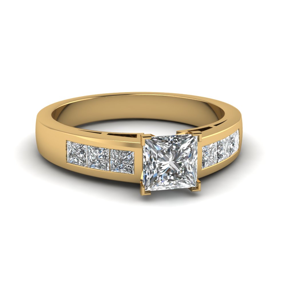 Princess Cut Channel Set Diamond Ring