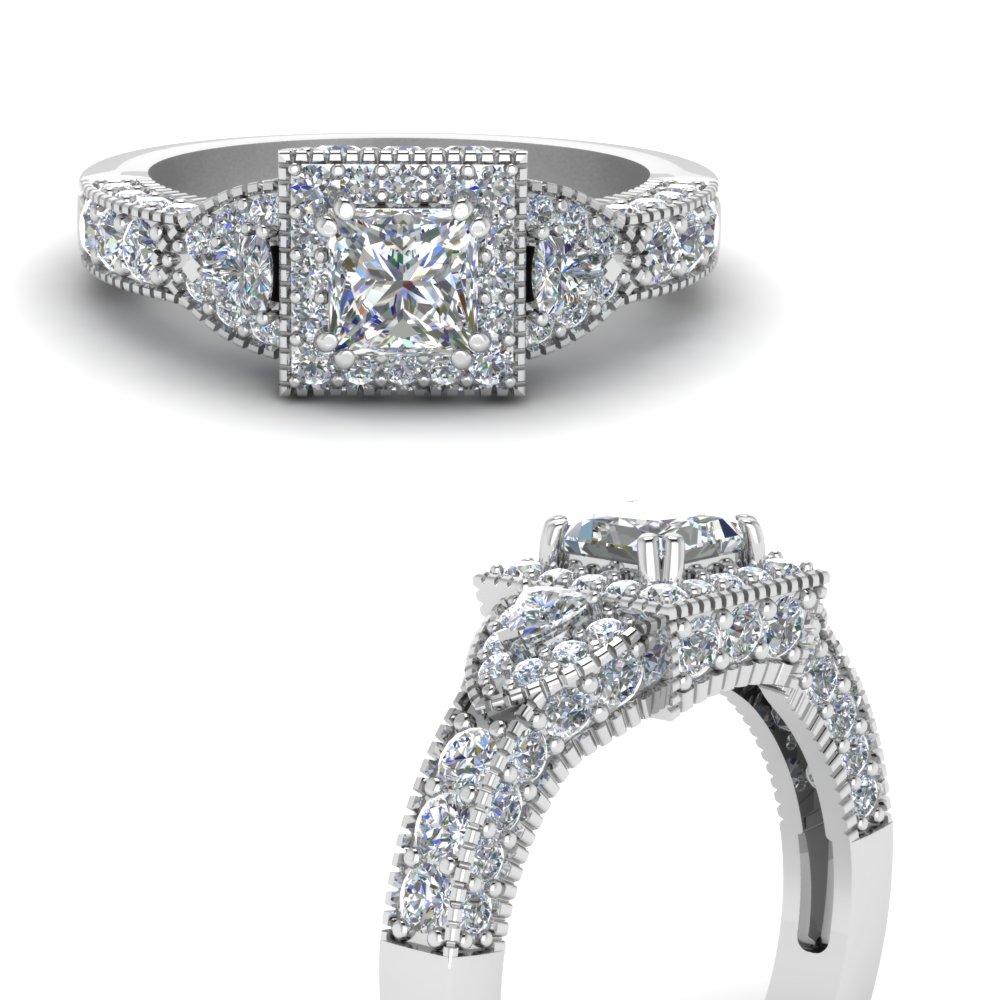 1.16ctw Princess & Pear Cut Diamond Trilogy Ring – Jewels by Grace