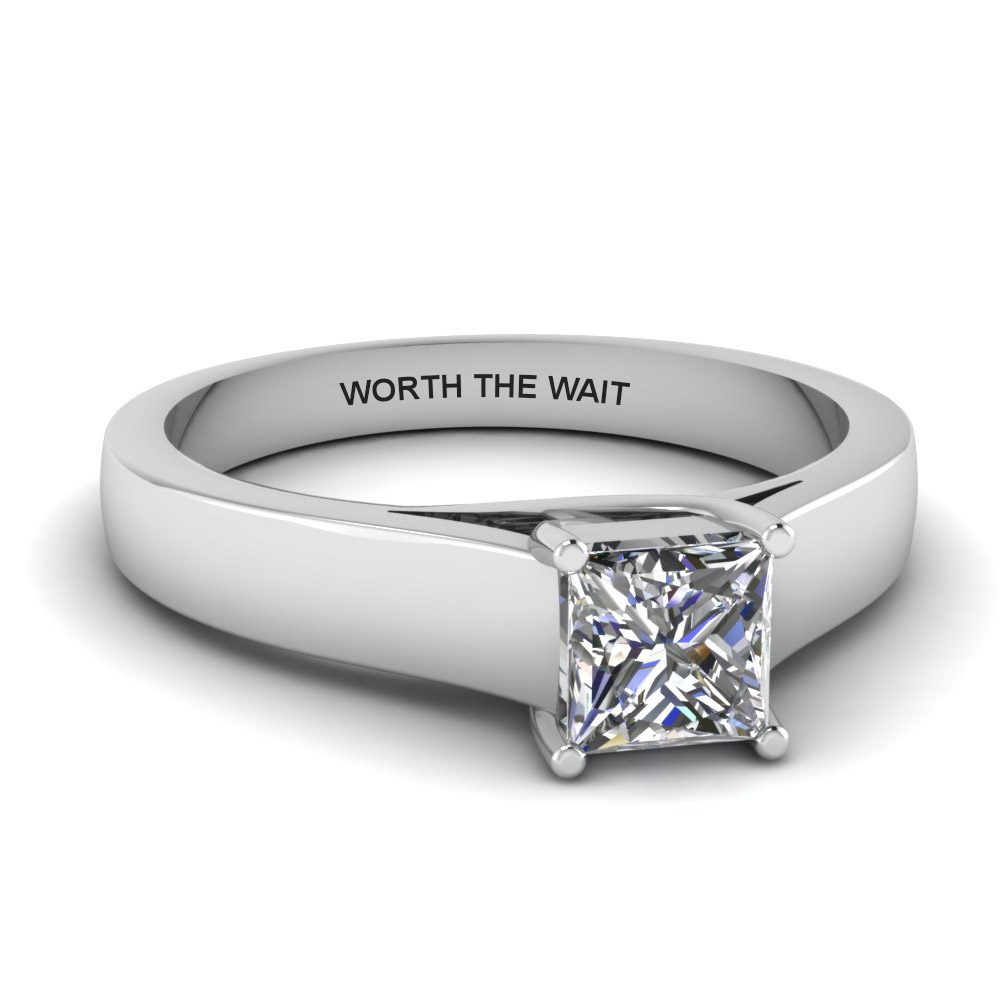 Princess Cut Personalized Solitaire Wide Engagement Ring In 950 Princess Cut Personalized Solitaire Wide Engagement Ring In 950 Platinum Fdenr431prr Nl Wg Eg