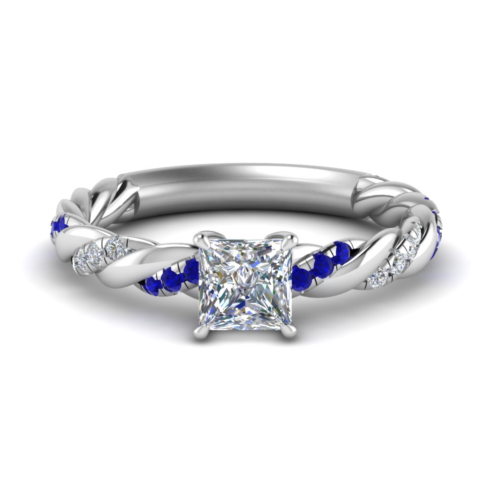 AURA - BIRTHSTONE RING WITH A LAB-GROWN BLUE SAPPHIRE CENTER STONE &  DIAMOND ACCENTS