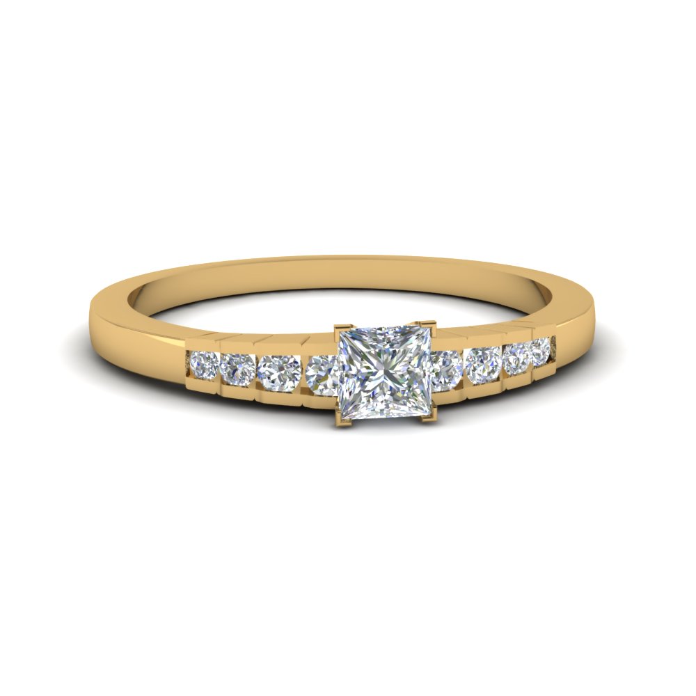 1/2 Karat Princess Cut Engagement Rings