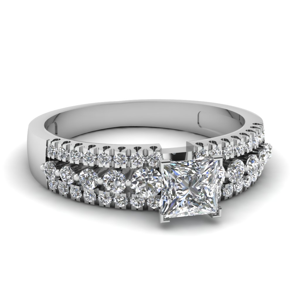 Princess Cut Diamond Wedding Rings