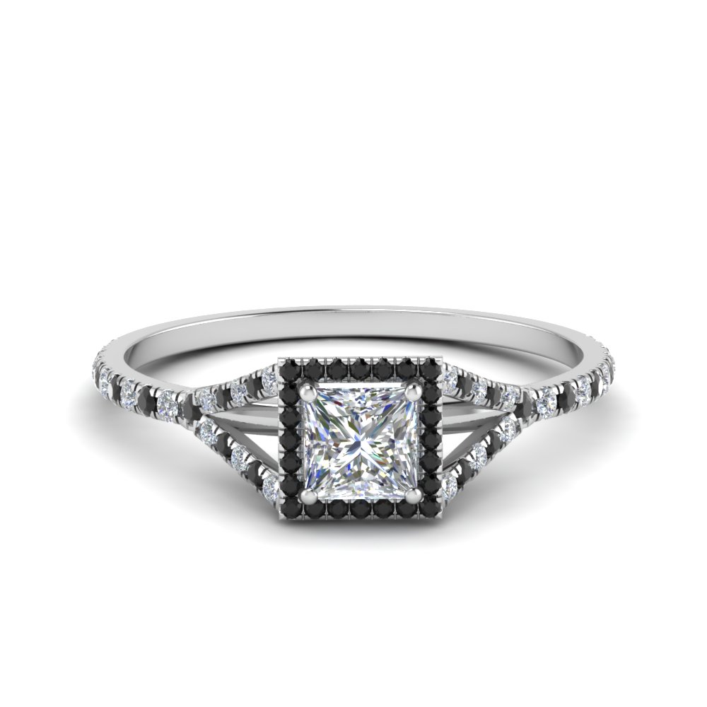 Black Diamond Cluster Ring in 14k White Gold – Diamond Banque