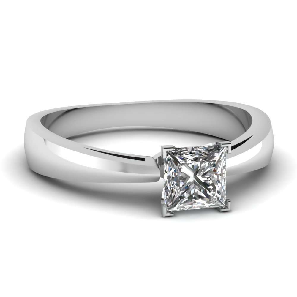 White Gold Band Engagement Rings