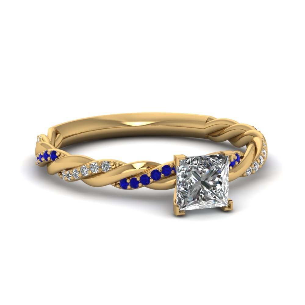 Princess Cut Sapphire Engagement Rings
