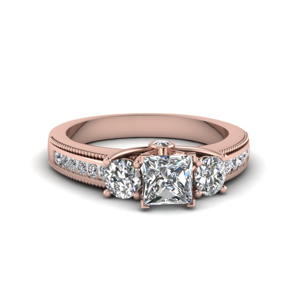 0.75 Ct. Princess Cut Diamond Rings