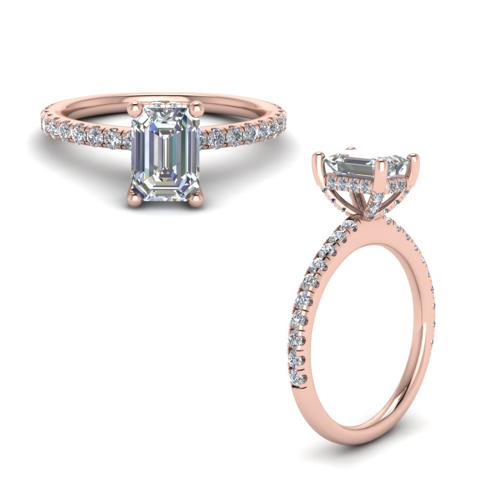 Emerald Cut Petite Engagement Ring
