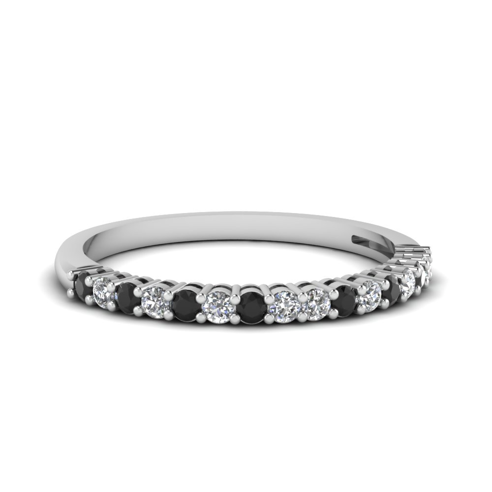 black diamond wedding bands for her