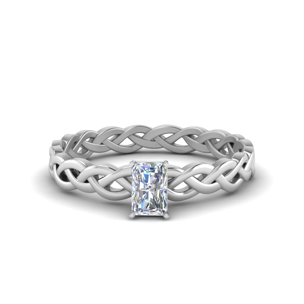Radiant Cut Solitaire Engagement Rings