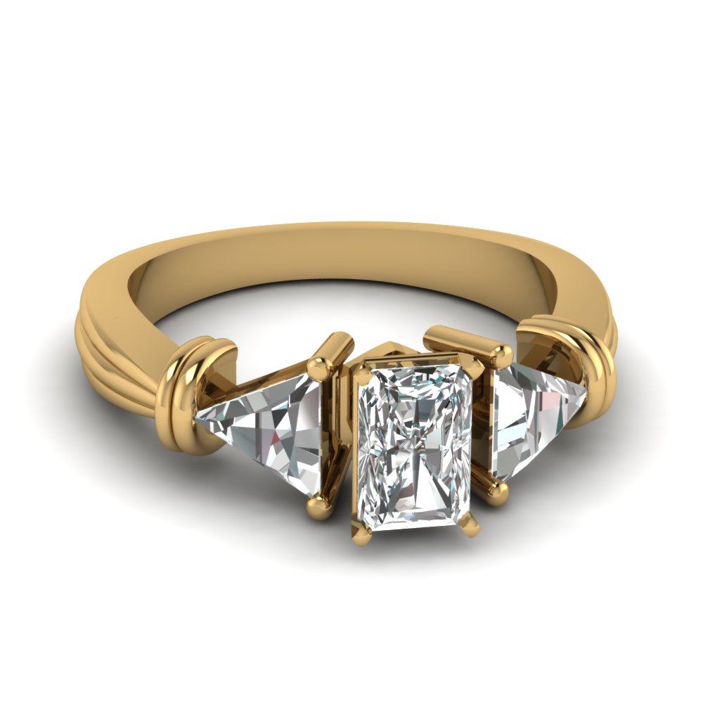 3 Stone Radiant Diamond Rings