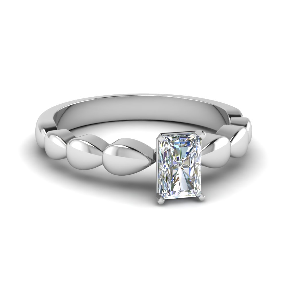Radiant Cut Solitaire Engagement Rings