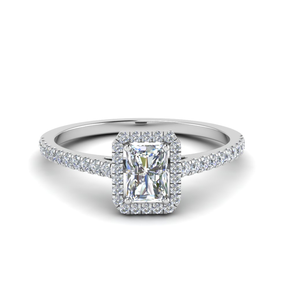 18k White Gold Lab Diamond Ring Wedding Anniversary Band 0.44 Carat French Pave 