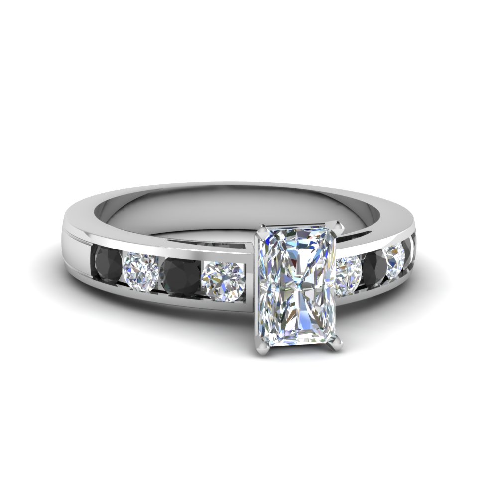 Fascinating Diamonds Timeless Diamond Radiant Cut Engagement Ring White Gold