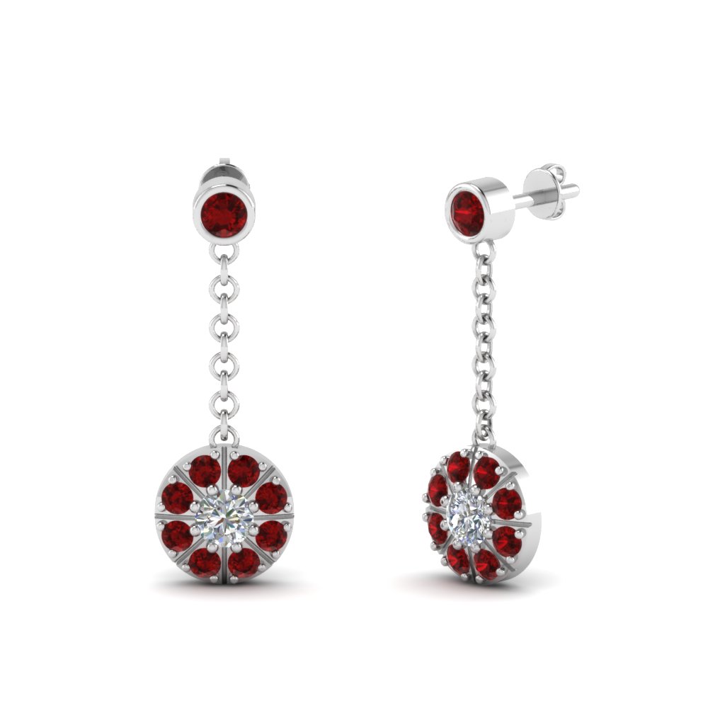 Best Bargains On Ruby Dangle Earrings | Fascinating Diamonds