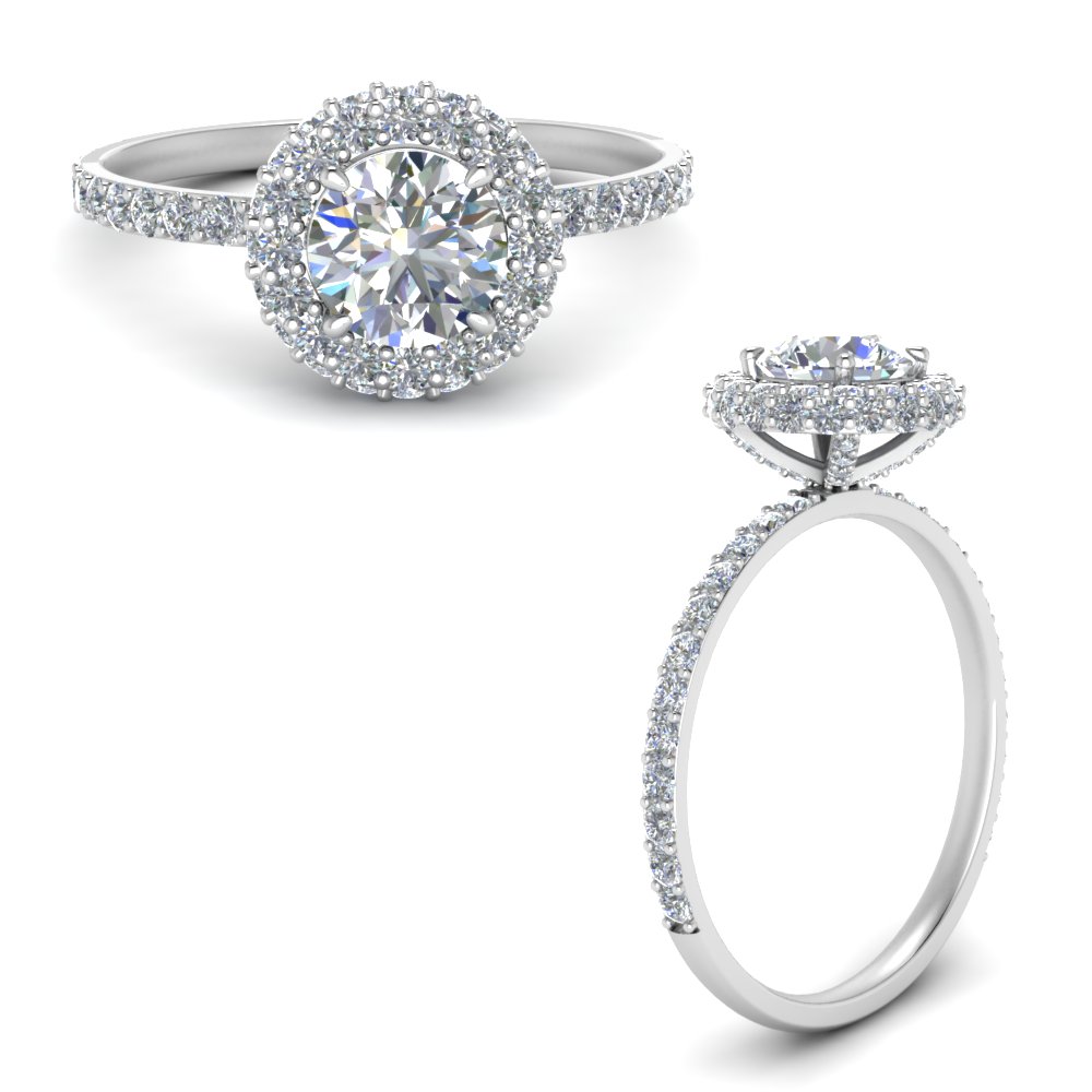 1.7 Ct. Cushion Cut Natural Diamond Halo Pave Vintage Style Diamond  Engagement Ring (GIA Certified) | Diamond Mansion