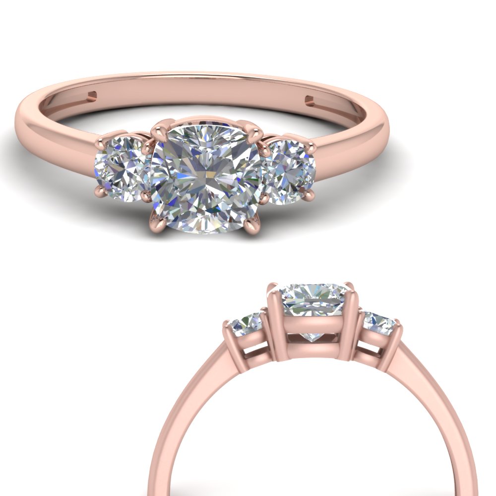 basket prong cushion diamond 3 stone engagement ring in FDENS3106CURANGLE3 NL RG.jpg
