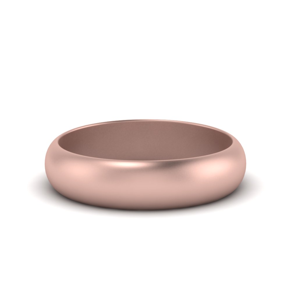Low Dome Mens Wedding Band