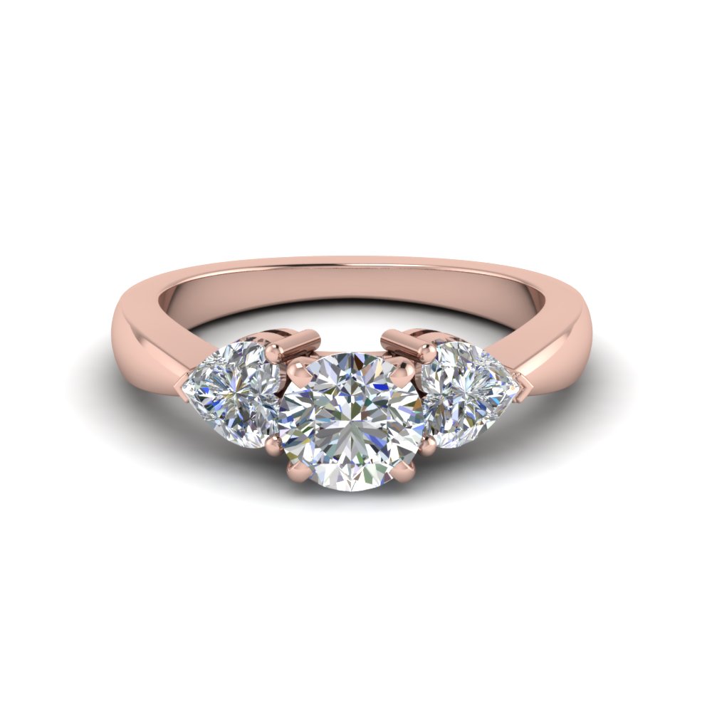 3 diamond round cut engagement ring in FD8029RORANGLE1 NL RG