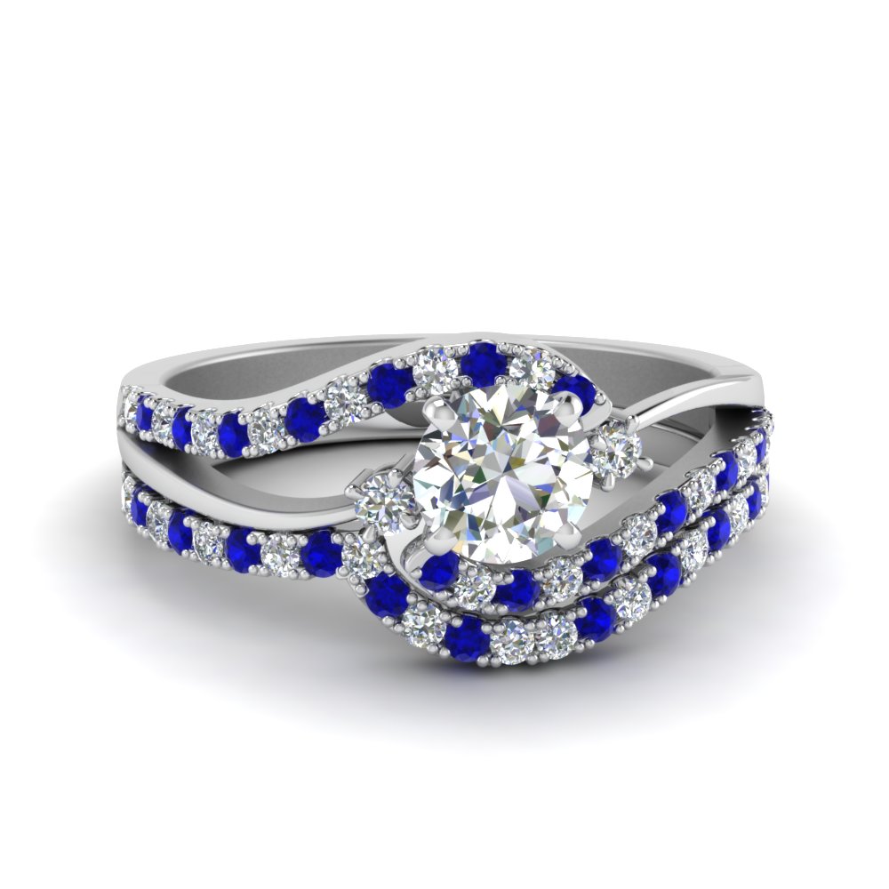 Three Stone Engagement Rings Set For Women And Adjustable Wedding Ring  Enhancer | eBay