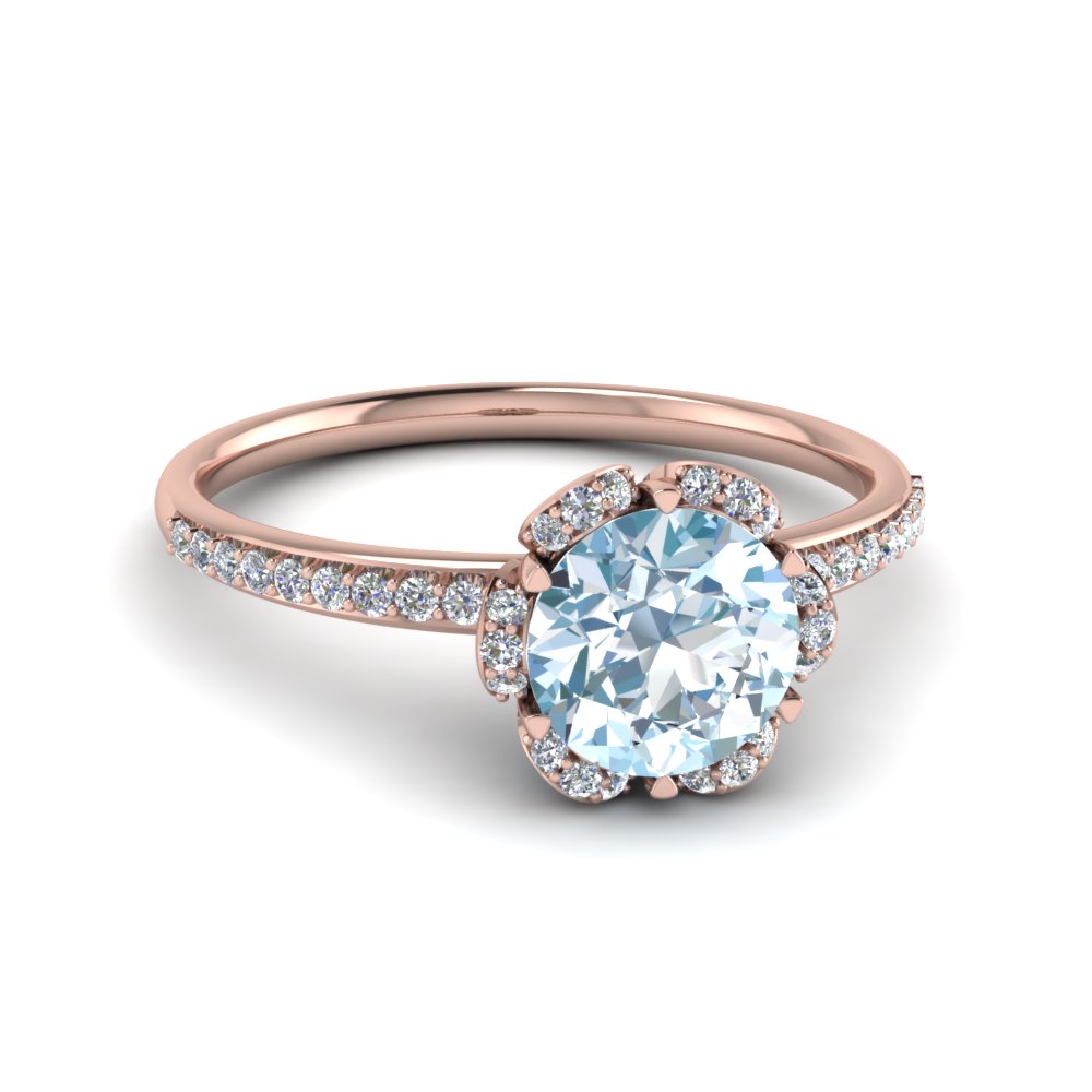 Three Stone Trellis Engagement Ring